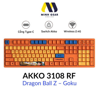 Bàn phím cơ akko 3108 rf dragon ball z – goku - hàng chính hãng