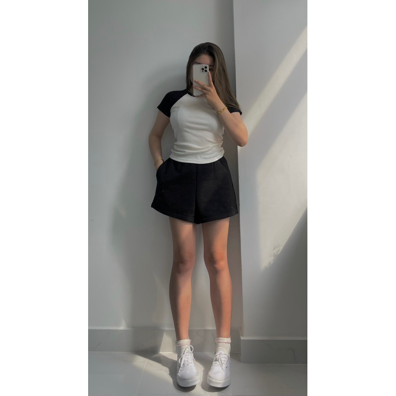 Áo raglan phối màu