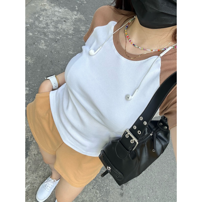 Áo raglan phối màu