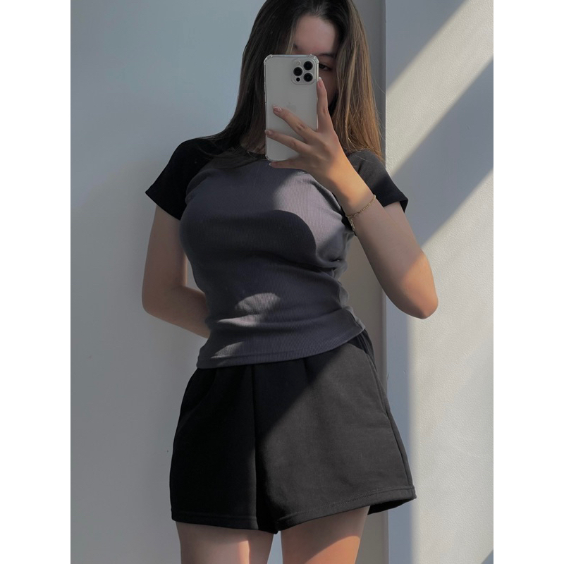 Áo raglan phối màu