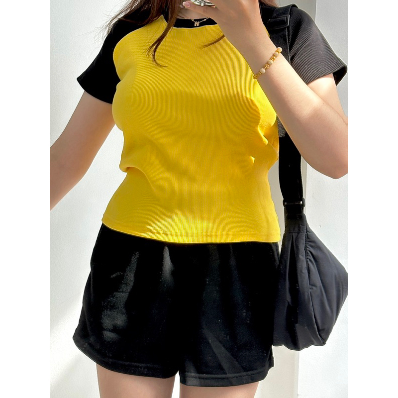 Áo raglan phối màu