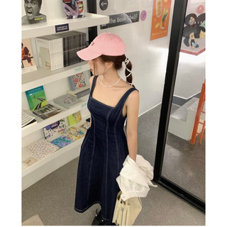 ĐẦM MIDI JEAN 2S ĐẬM - Hàng có Sẵn - Kèm Ảnh Thật