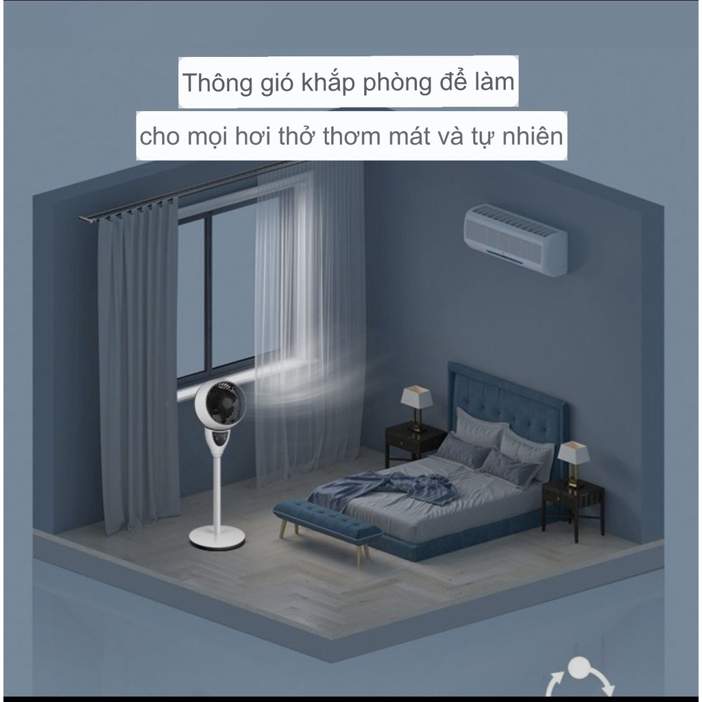 Quạt Cây Đứng Kaisa Điều Khiển 4 Chiều Tự Động Kiểu Dáng Sang Trọng Tốc Độ Gió Ổn Định