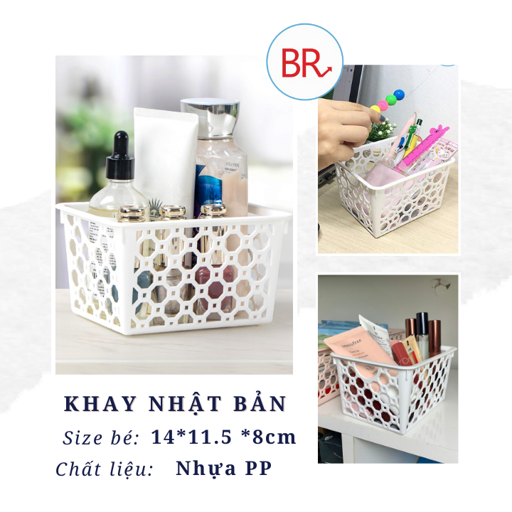 Khay nhựa chữ nhật, rổ nhựa B5, A4 Việt Nhật đa năng đựng tài liệu, đồ dùng văn phòng, học tập nhỏ gọn tiện lợi br01340 | BigBuy360 - bigbuy360.vn