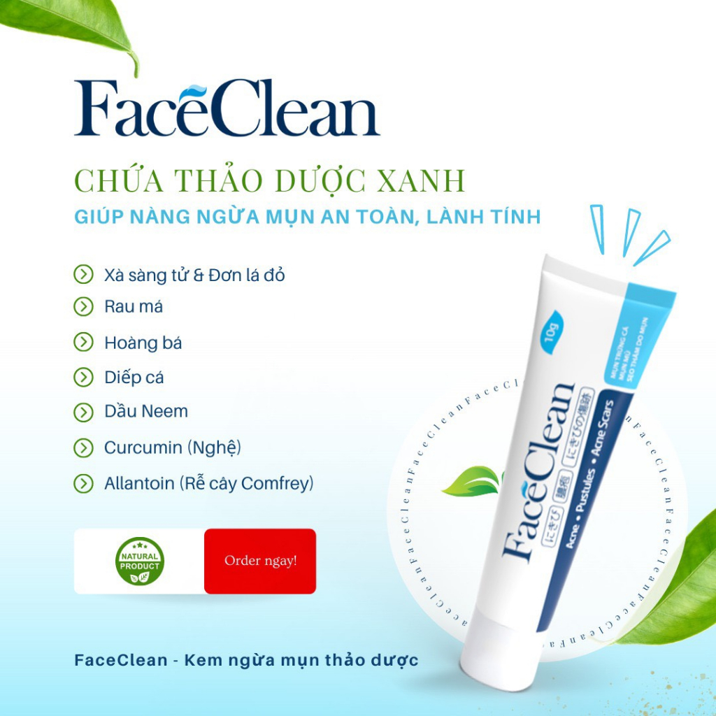 Kem bôi ngừa mụn, mờ thâm sẹo FACECLEAN - Nhà thuốc Minh Anh