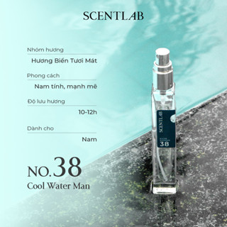 Tinh dầu nước hoa nam No.38 SCENTLAB Norman Cool Water Man tươi mát, hương biển 10ml