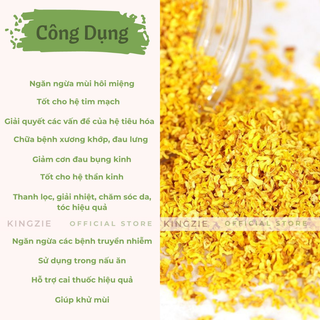 Quế Hoa Sấy Khô 100gr Thượng Hạng KINGZIE Giúp Dưỡng Nhan, Ngủ Ngon