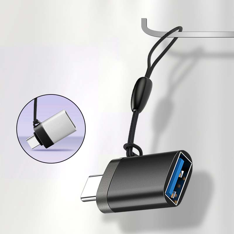 Đầu chuyển OTG Type-C to USB 3.0  | Vỏ nhôm có móc khoá