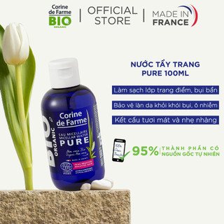 Nước tẩy trang mi-xel hữu cơ Corine de Farme Organic Micellar Water Pure 100ml