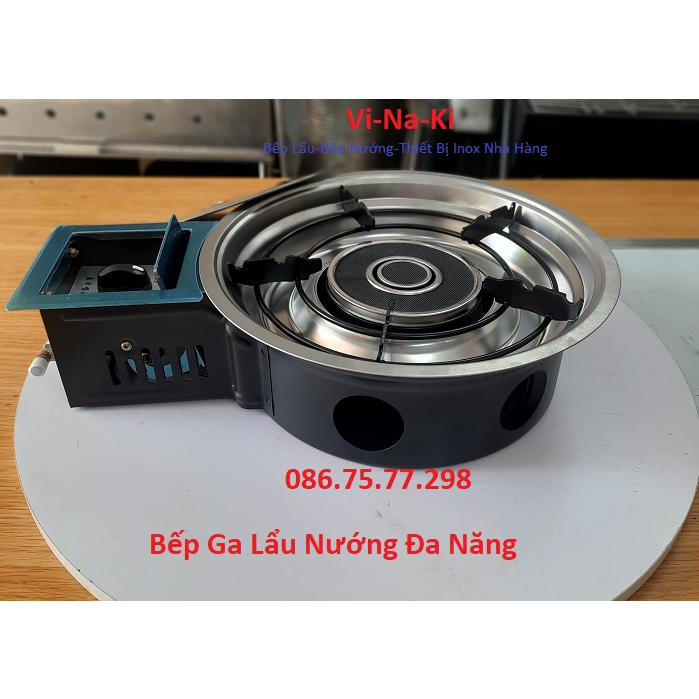 Bếp ga lẩu nướng đa năng, bếp lẩu nướng 2 trong 1 bằng ga, bếp nướng kết hợp lẩu âm bàn, Bếp ga lẩu 