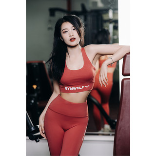 Đồ Tập Gym Nữ GYMWOLF, Áo Bra, Quần Dài Chất Liệu Thun Cotton Cao Cấp Dày Mềm Mịn, Form đẹp Tôn Dáng