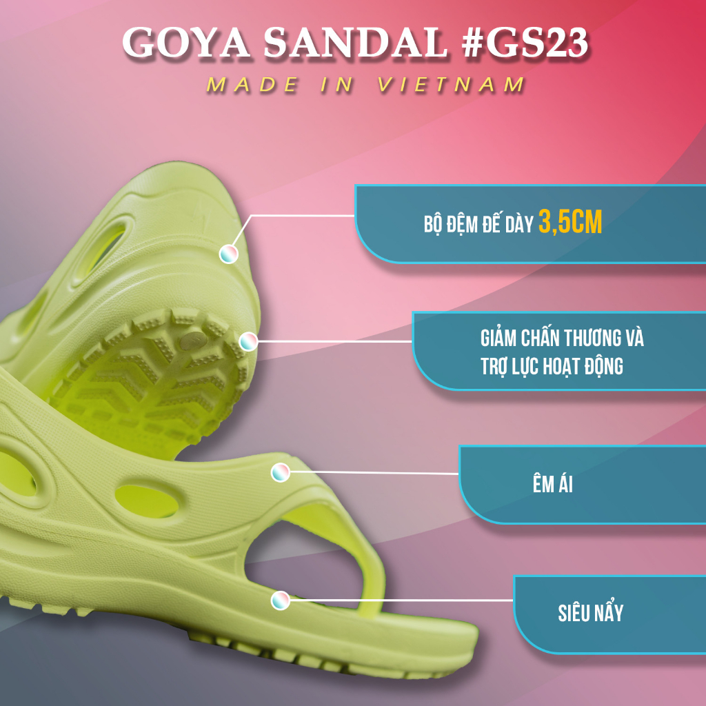 Dép Thể Thao Cao Cấp Goya Sandal GS23 - Màu Neon