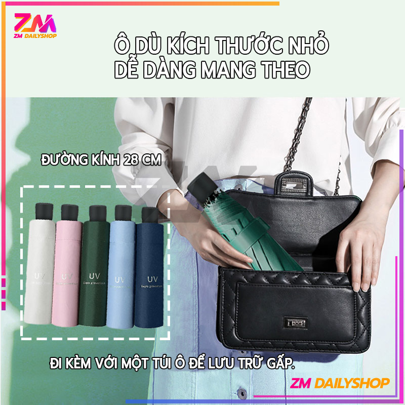 Ô che nắng,dù gấp gọn hình UV,Dù Che Mưa Ngăn Nắng Ngăn Tia UV,che mưa ô dù có lớp chống tia UV bảo vệ da