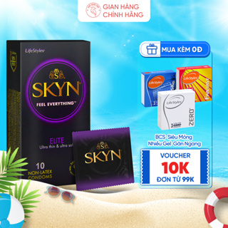 Bao Cao Su Non-Latex Siêu Mềm Không Mùi Cao Su Lifestyles Skyn Elite Không