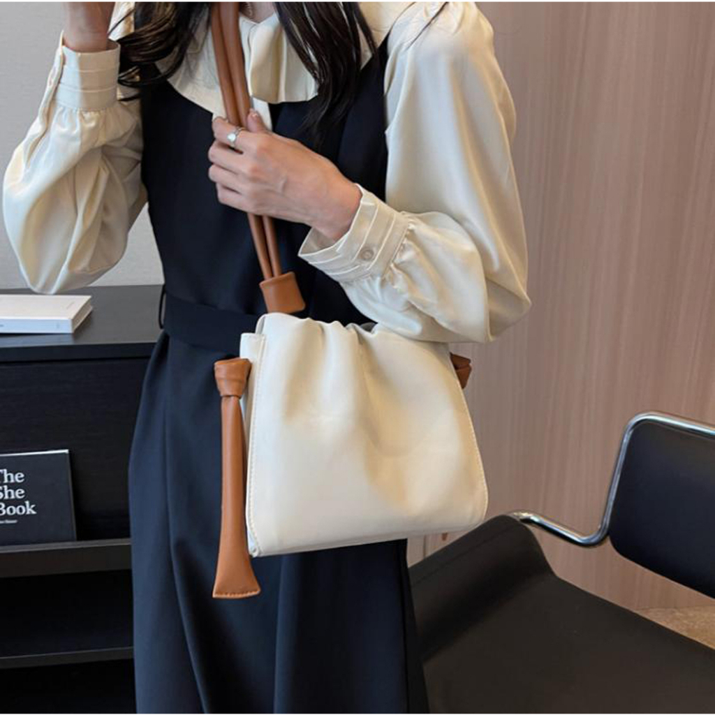 Túi đeo vai túi nữ đeo chéo dáng xinh thiết kế dây buộc dễ thương thời trang Hàn Quốc Giatot68 752