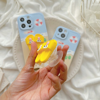 Ốp silicon siêu bền kèm pop dép cute