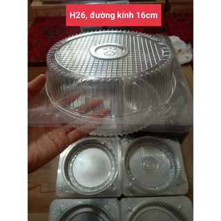 Combo 10 Hộp tròn đựng bánh bông lan đường kính 16cm, 20cm,...