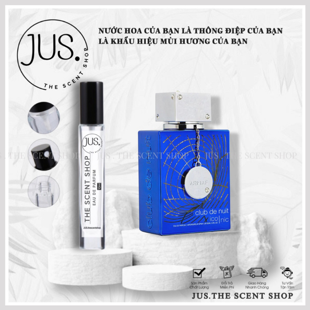 Nước hoa nam chính hãng Armaf Club de Nuit Blue Iconic EDP 5ml/10ml/20ml [ 𝐉𝐔𝐒.𝐓𝐡𝐞𝐬𝐜𝐞𝐧𝐭 ]