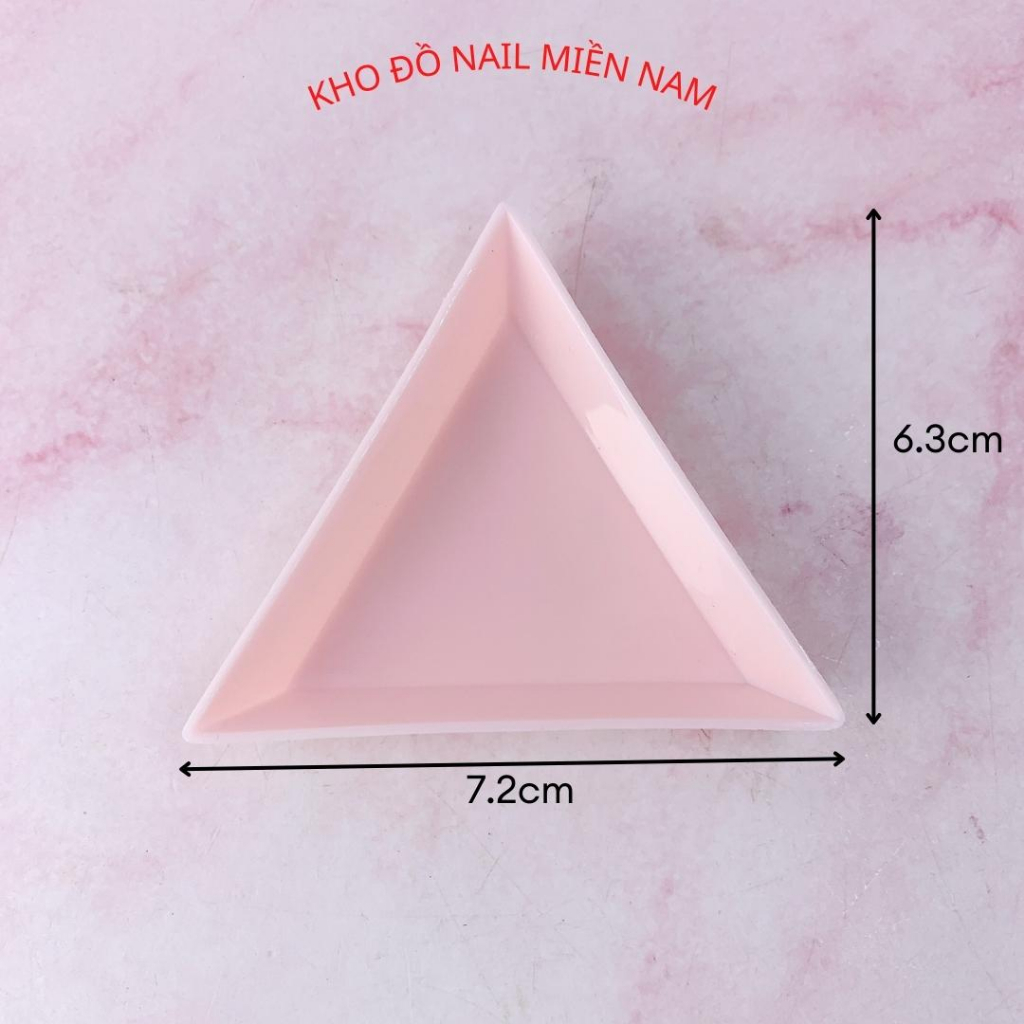 Khay Nhựa Tam Giác Đựng Phụ Kiện Trang Trí Móng Charm Đá Nail