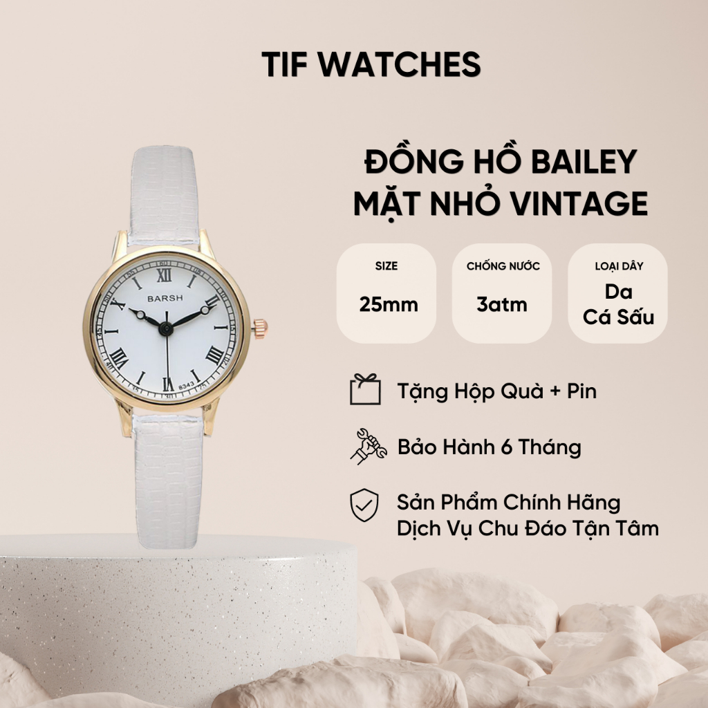 Đồng Hồ Nữ Tay Nhỏ BAILEY Vintage Tif Watches Phong Cách Cổ Điển Chính Hãng