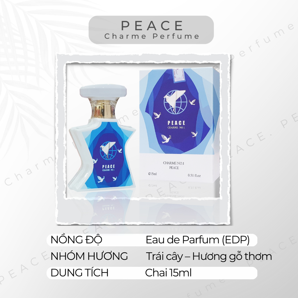 Nước hoa nam thơm lâu No.1 Charme Peace 15ml hương tươi mát