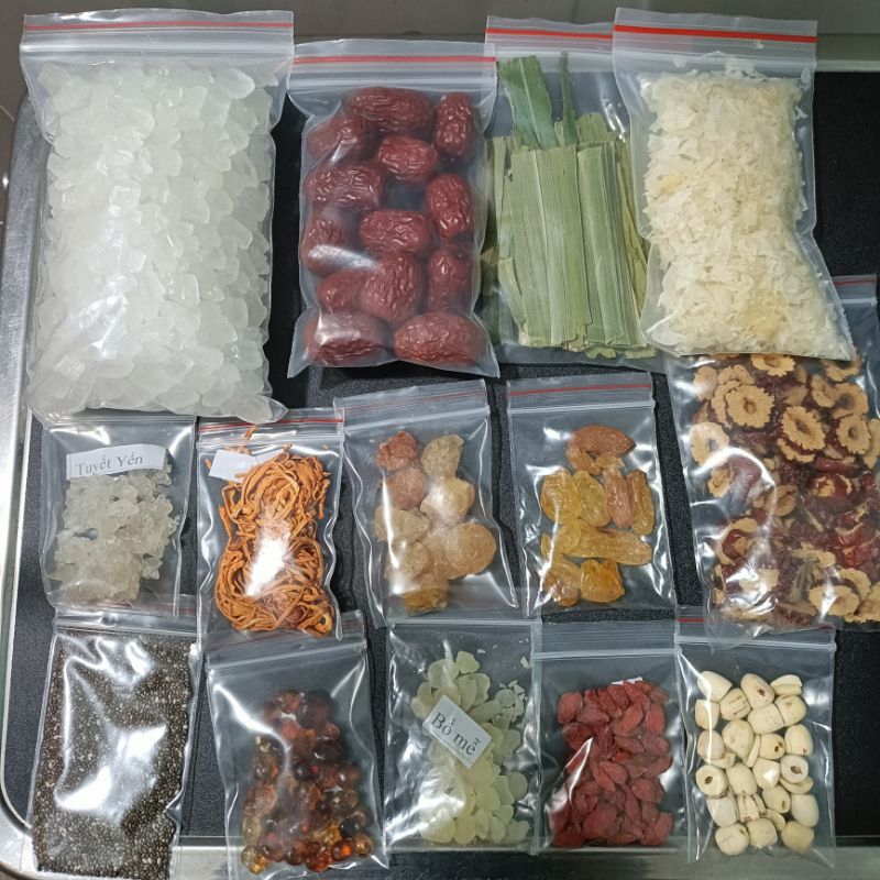 Set Nấu Chè Dưỡng Nhan 500g 14 vị ( Tặng tuyết yến, lệ đào, hạt sen)