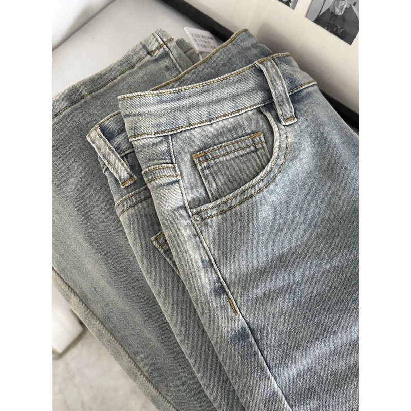 Quần Jeans Loe Ôm Body Size Nhỏ Hơn Bình Thường Loang Màu Cá Tính
