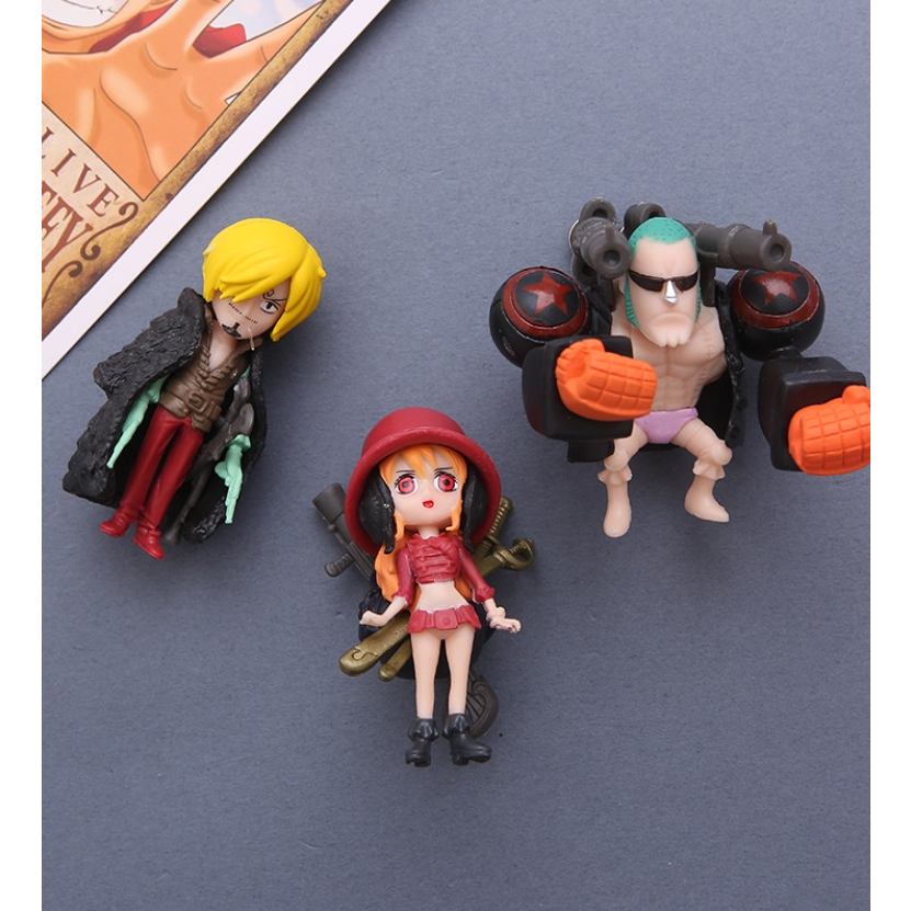 Set 9 mẫu OnePiece Luffy Zoro Sanji Nami Robin Chopper Franky Brook