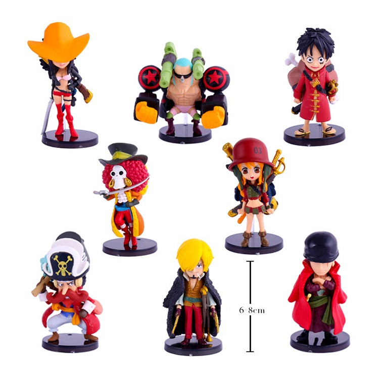 Set 9 mẫu OnePiece Luffy Zoro Sanji Nami Robin Chopper Franky Brook