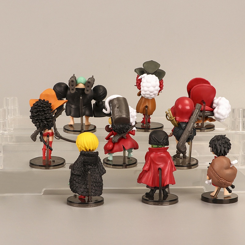 Set 9 mẫu OnePiece Luffy Zoro Sanji Nami Robin Chopper Franky Brook