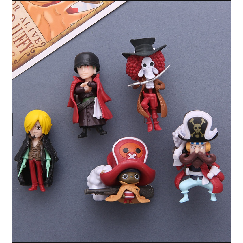 Set 9 mẫu OnePiece Luffy Zoro Sanji Nami Robin Chopper Franky Brook