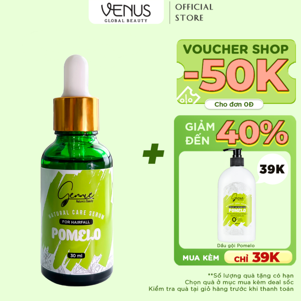 Serum Bưởi Gennie Natural Care ngăn rụng & kích thích mọc tóc 30ml