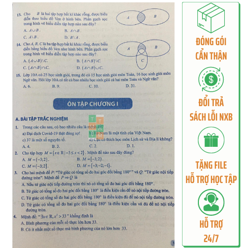 Sách - Bài tập và kiểm tra đánh giá Toán 10