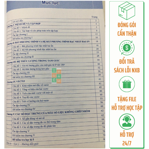 Sách - Bài tập và kiểm tra đánh giá Toán 10