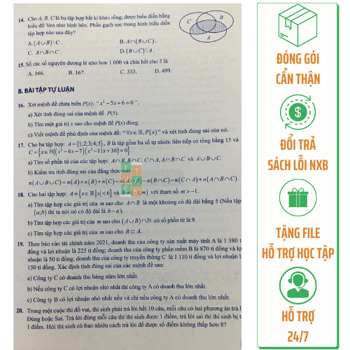 Sách - Bài tập và kiểm tra đánh giá Toán 10