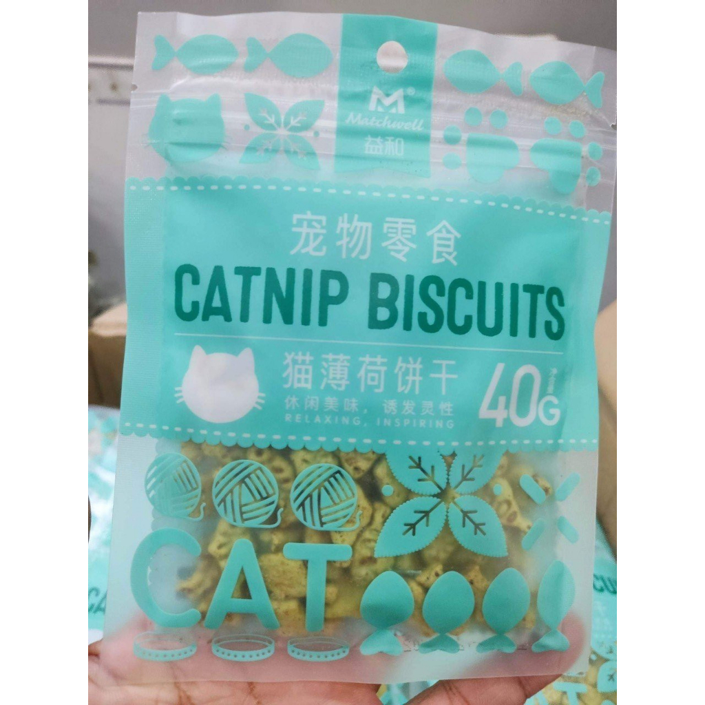 Bánh Cá Biscuits Catnip Giảm Búi Lông Viêm Răng Hôi Miệng Cho Mèo
