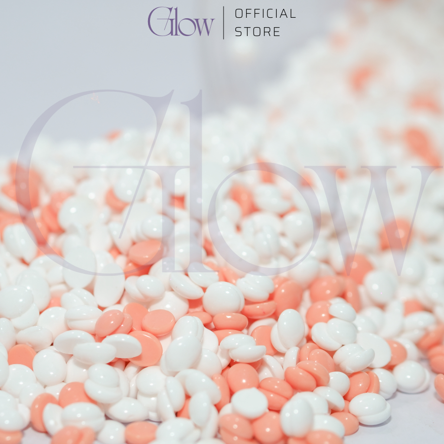 Sáp Wax Lông Mix Hoa Hồng + Sữa Dừa Cao Cấp Bám Lông, Chuyên Dụng Wax Bikini Glow Waxing Tặng Que Phết Sáp Che Tên SP