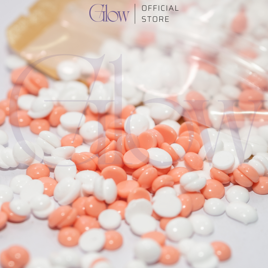 Sáp Wax Lông Mix Hoa Hồng + Sữa Dừa Cao Cấp Bám Lông, Chuyên Dụng Wax Bikini Glow Waxing Tặng Que Phết Sáp Che Tên SP