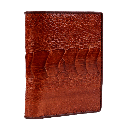 Bóp &amp; Dây nịt nam Huy Hoàng da đà điểu da chân màu vàng bò HP2412-HP4403