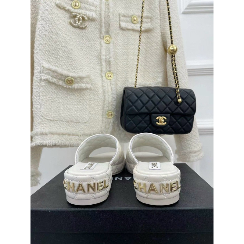 Dép lê nữ Cha.nel đế 3p- Hàng QC fullbox- Kèm video thật