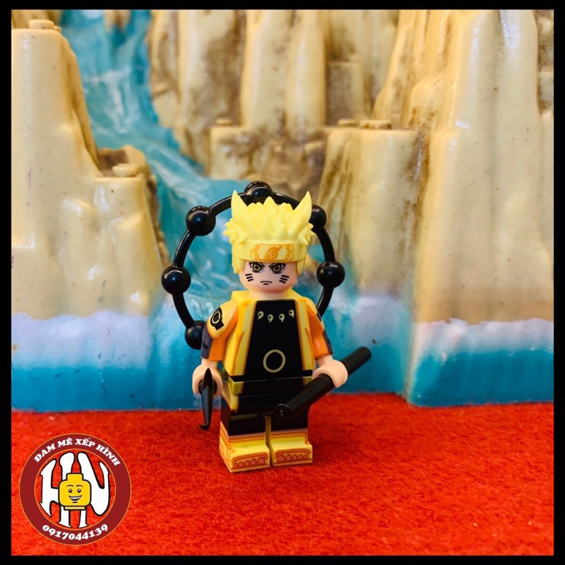 Đồ Chơi Xếp Hình - Lắp Ráp Mô Hình - Bộ Đôi Naruto + Sassuke Lục Đạo - Hàng Cao Cấp - Ảnh Shop !