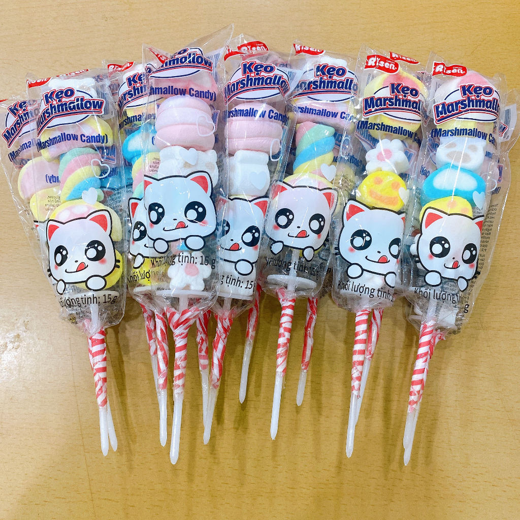 Kẹo marshmallow xiên đế Risen thơm ngon, cute