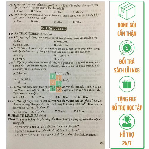 Sách - Đề kiểm tra đánh giá Vật lí 10