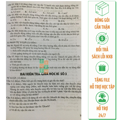 Sách - Đề kiểm tra đánh giá Vật lí 10