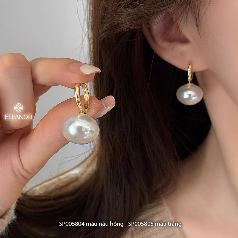 Bông tai nữ chuôi bạc 925 Eleanor Accessories đính ngọc trai nhân tạo phụ kiện trang sức 5804