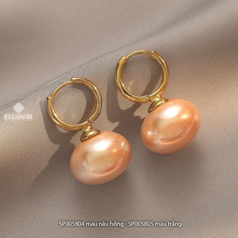 Bông tai nữ chuôi bạc 925 Eleanor Accessories đính ngọc trai nhân tạo phụ kiện trang sức 5804