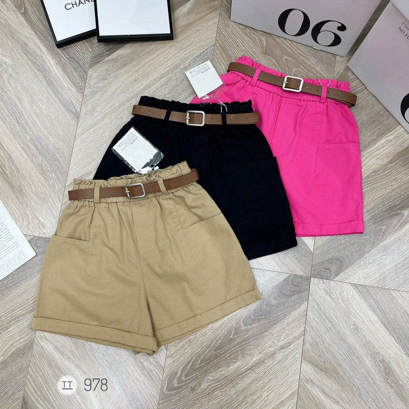 QUẦN SOOC THÔ CẠP CHUN KÈM ĐAI NÂU MS16556
