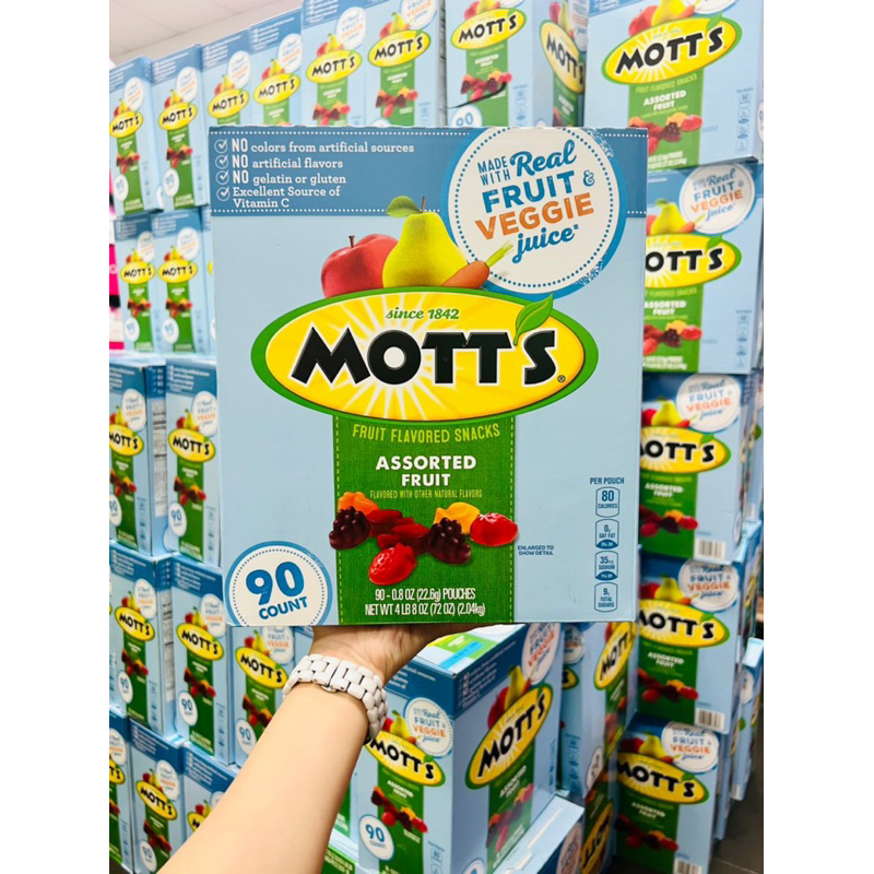 [Hàng Mỹ] Kẹo dẻo trái cây Mott's Thùng 90 gói