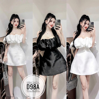 ĐẦM TAFTA NHÚNG BÈO [BIGSIZE ĐẶNG MỸ DUYÊN 55-90KG] KÈM ẢNH CHỤP THẬT