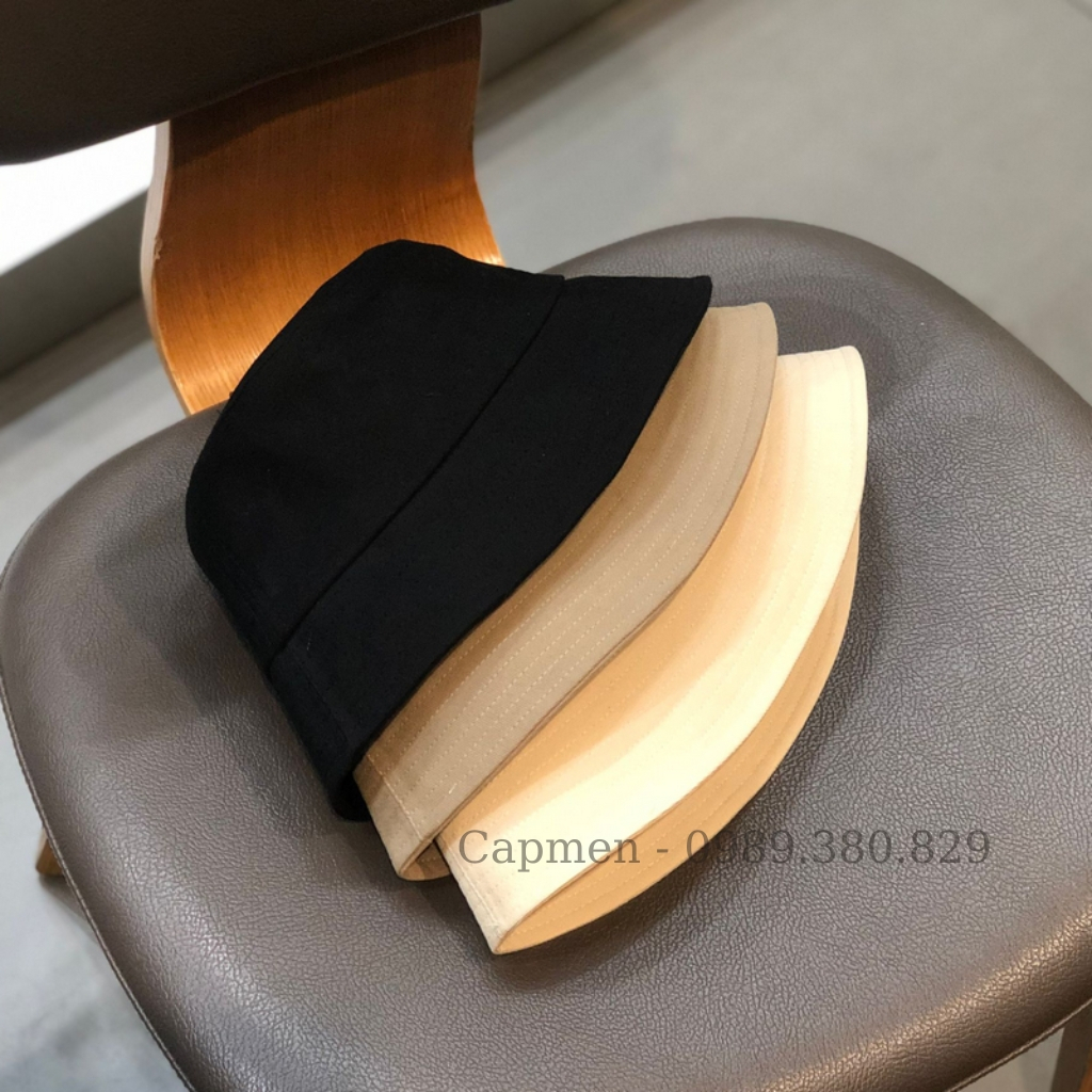 Mũ bucket trơn CAPMEN chất vải kaki dày dặn hàng Quảng Châu cao cấp